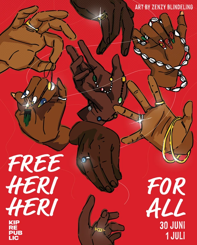 memorial art work for free heri heri with hands and gold jewellry
